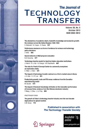 The Journal of Technology Transfer