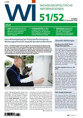 wi Wohnungspolitische Informationen