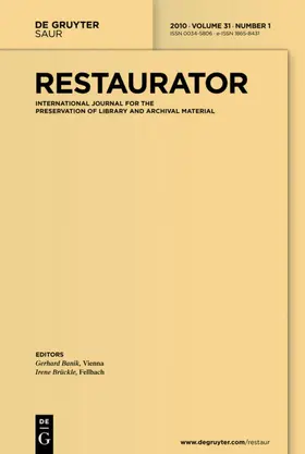 Restaurator. International Journal for the Preservation of Library and Archival Material
