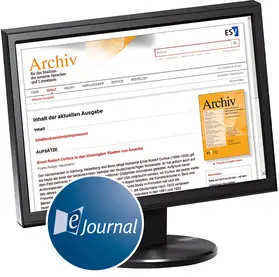 Archiv für das Studium der neueren Sprachen und Literaturen (ARCHIV)