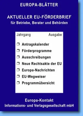 Aktueller EU-Förderbrief