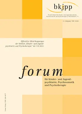 Forum für Kinder- und Jugendpsychiatrie, Psychosomatik und Psychotherapie