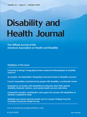 Disability and Health Journal