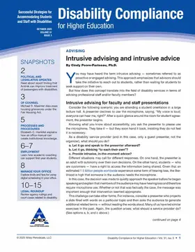 Disability Compliance for Higher Education