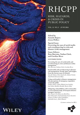 Risk, Hazards & Crisis in Public Policy