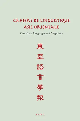 Cahiers de Linguistique Asie Orientale