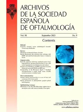 Archivos de la Sociedad Espanola de Oftalmologia (English Edition)