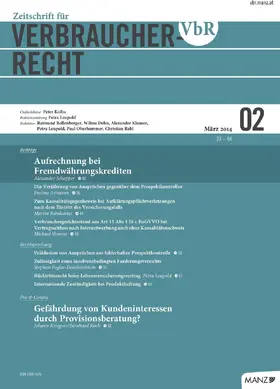 VbR - Zeitschrift für Verbraucherrecht