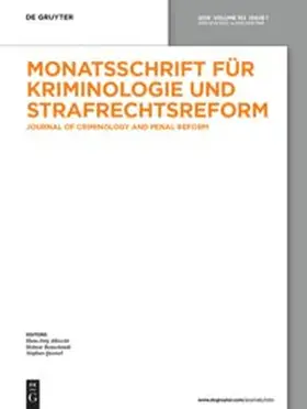 Monatsschrift für Kriminologie und Strafrechtsreform