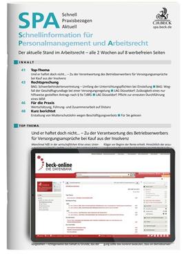 Schnellinformationen für Personalmanagement und Arbeitsrecht (SPA)
