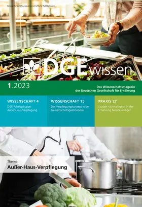 DGEwissen - Das Wissenschaftsmagazin der Deutschen Gesellschaft für Ernährung