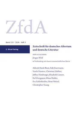 ZfdA – Zeitschrift für deutsches Altertum und deutsche Literatur