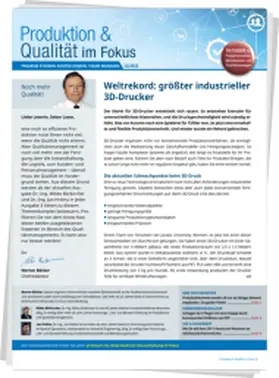 Produktion & Qualität im Fokus