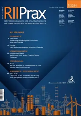 Rechtspraxis der Industrie- und Infrastrukturprojekte (RIIPrax)