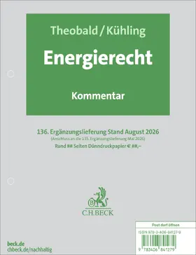 Energierecht  136. Ergänzungslieferung