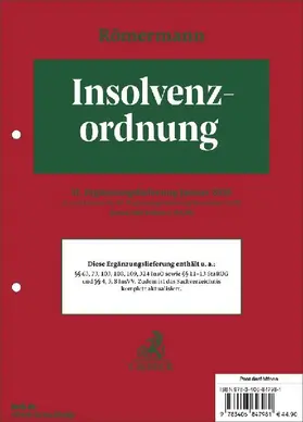 Insolvenzordnung (InsO) / Insolvenzrecht (InsR)  51. Ergänzungslieferung