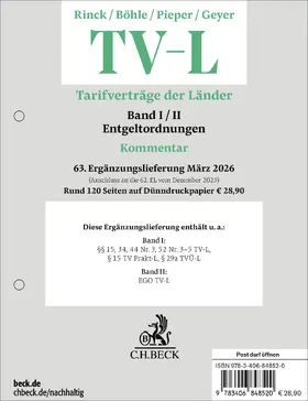 TV-L  63. Ergänzungslieferung