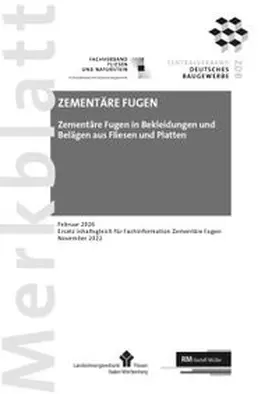 Merkblatt Zementäre Fugen: 2026-02