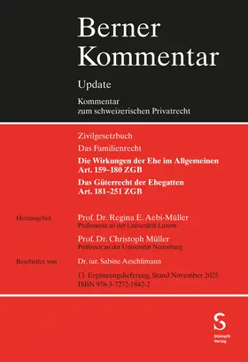Eherecht, Art. 159–251 ZGB, 13. Ergänzungslieferung