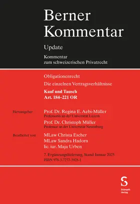 Kauf und Tausch, Art. 184–221 OR, 7. Ergänzungslieferung