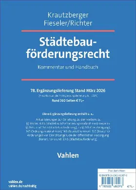 Städtebauförderungsrecht 78. Ergänzungslieferung