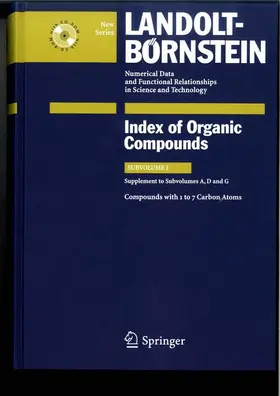 Compounds with 1 to 7 Carbon Atoms  (Supplement to Subvolume A, D and G)