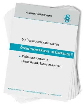Überblickskarteikarten Öffentliches Recht im Überblick II - Sachsen-Anhalt