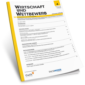 WuW - WIRTSCHAFT und WETTBEWERB Zeitschrift